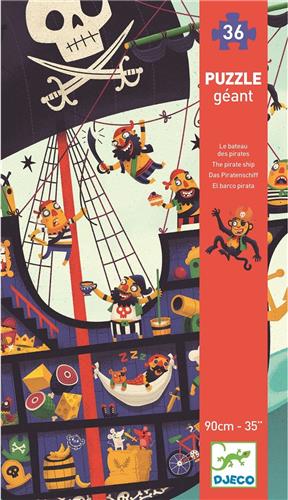 Djeco - Puzzel 36 stukjes - Piratenboot