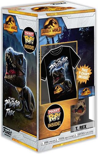 FUNKO POCKET POP! & TEE JURASSIC - T REX - M.