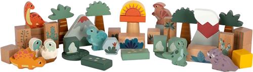 Small Foot - Houten Bouwblokken Dino, 50dlg.
