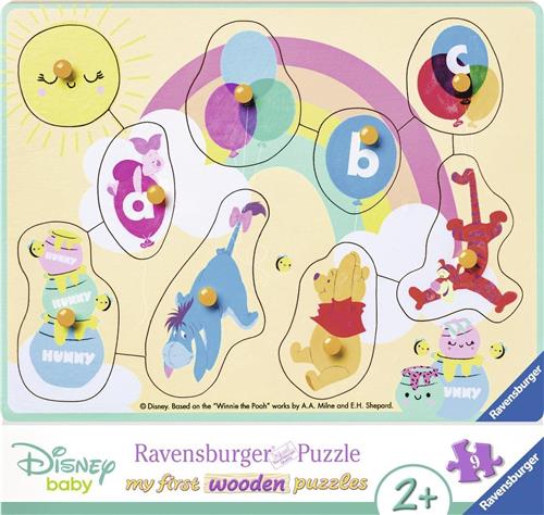 Ravensburger houten puzzel Winnie the Pooh en zijn vrienden - 9 stukjes
