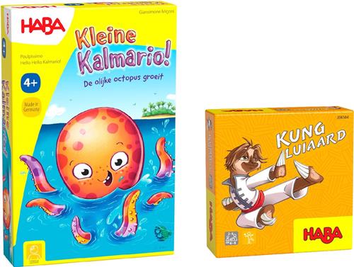 Haba Set van 2 spellen vanaf 4 jaar - Kleine Kalmario + Kung Luiaard