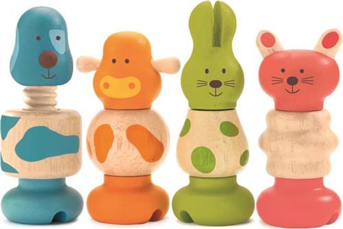 Djeco stapelblokken - Vis-animo - +18M - 4 dieren