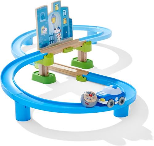 HABA Kullerbu Knikkerbaan - Basisdoos - Speelbaan Politie-achtervolging