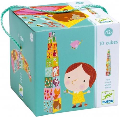 Djeco Stapeltoren | 10 Blokken met Dieren