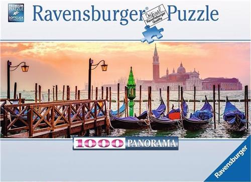 Ravensburger puzzel Gondels in VenetiÃ« Panorama - Legpuzzel - 1000 stukjes