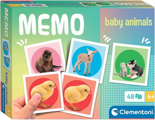 Clementoni - Memory voor kinderen - Baby Dieren - 48 Kaarten - Memory spel - Educatief Speelgoed - Vanaf 2 jaar