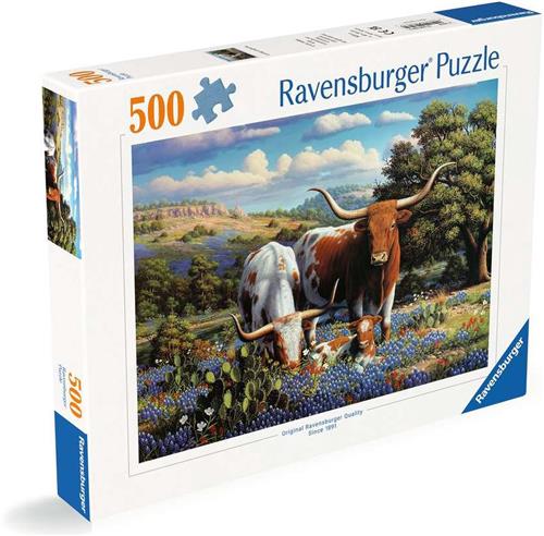 Ravensburger puzzel Loving Longhorns - Legpuzzel - 500 stukjes