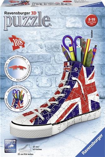Ravensburger Sneaker Engelse vlag - 3D puzzel - 108 stukjes