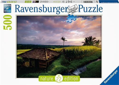 Ravensburger puzzel Rijstvelden in Bali -Nature Edition - Legpuzzel - 500 stukjes