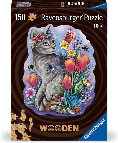 Ravensburger houten puzzel Lovely cat - Legpuzzel - 150 stukjes