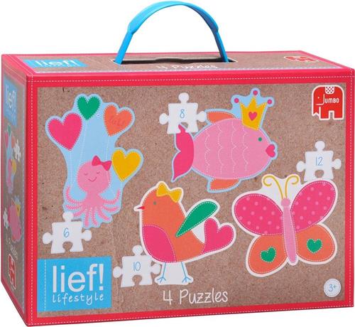 Jumbo Lief! 4in1 - Vormenpuzzel