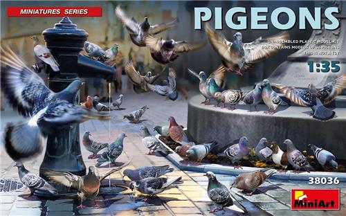 1:35 MiniArt 38036 Pigeons Plastic Modelbouwpakket
