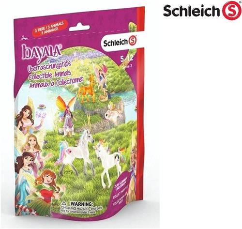 Schleich Schleich Bayala Verrassingszak met 3 fantasyfiguren of dieren. Serie 3. 18x22 cm. 5-12+.