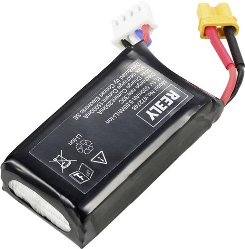 Reely Li-ion accupack 11.1 V 500 mAh Aantal cellen: 3 XT30U