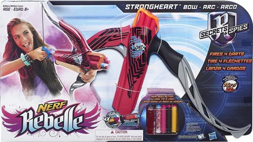 Nerf Rebelle Stongheart Bow Roze  81x762x311cm | Nerf Bow Schietspeelgoed met Speelgoedpijlen | Nerfgun Arrowbow