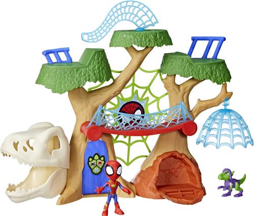 SPIDEY AND FRIENDS DINO WEBS TREEHOUSE PLAYSET.
