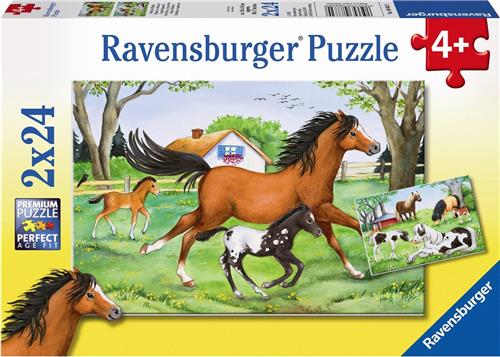 Ravensburger Wereld van de paarden - Twee puzzels van 24 stukjes