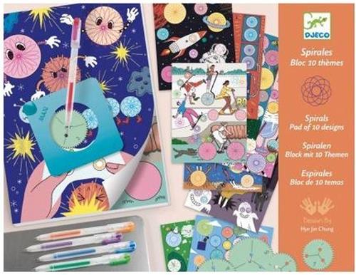 Djeco knutselset Spirals - Pad of 10 Designs