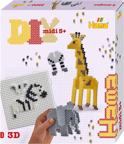 Hama Strijkkralenset Cadeau Box - 3D Safari