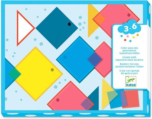 Djeco - Magische Stickers Vierkanten - 3-6j