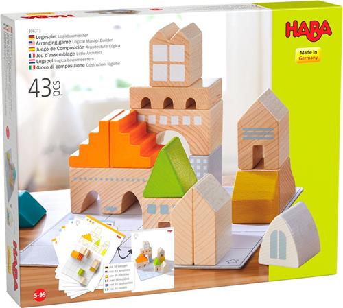 Haba Bouwstenen Logica Bouwmeesters Junior Hout 43-delig