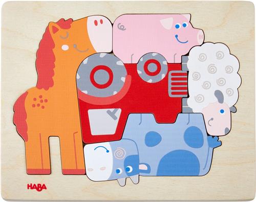 Haba - Haba Houten Puzzel Beestachtig Veel Aan de Hand 5 st