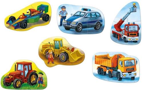 Puzzel - Eerste puzzels - Voertuigen - 2/2/3/3/4/4st.
