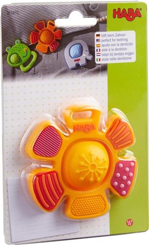 Haba Bijtring Plopbloem Junior 8 Cm Siliconen Oranje