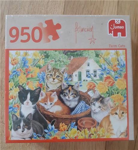 Jumbo Premium Collection Puzzel Farm Cats - boerderij poezen - 950 stukjes