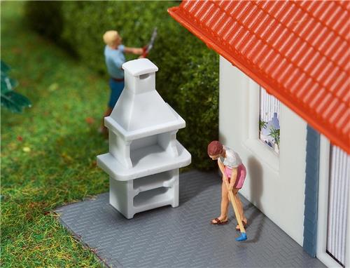 Faller - 2 Tuinbarbecues - modelbouwsets, hobbybouwspeelgoed voor kinderen, modelverf en accessoires