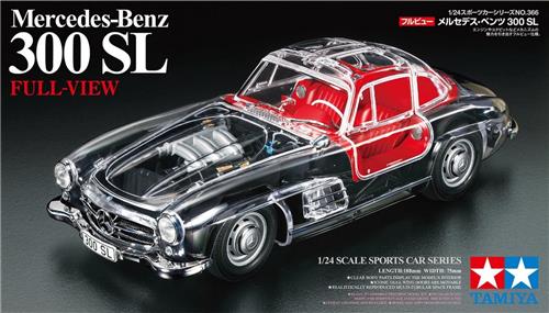 1:24 Tamiya 24366 Mercedes-Benz 300SL - Volledig doorzichtig - Limited Version Plastic Modelbouwpakket