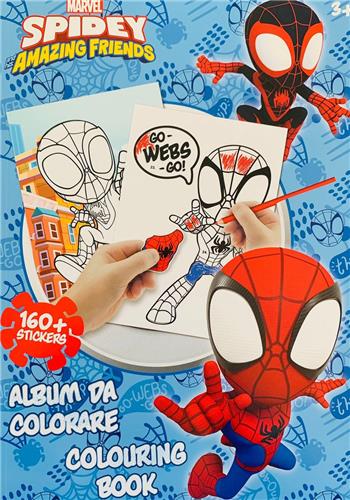 Marvel kleurboek met stickers - Spider - Stickerboek - spiderman - spiderman speelgoed - Knutselen meisjes - Knutselen jongens - Knutselen voor kinderen - Kleurboek jongens - Sticker