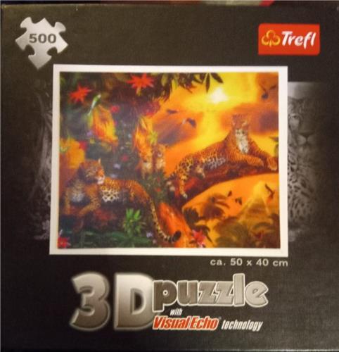 Trefl - 3D puzzel - 500 stukjes- thema 4 Tijgers.