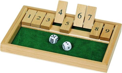 Dobbelspel: SHUT the BOX, 25x17.5x2cm, hout, 6+