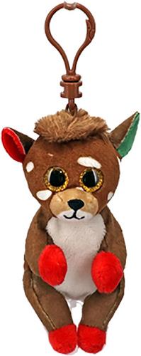 Ty Beanie Boo Clip Christmas Juno Reindeer 7cm.