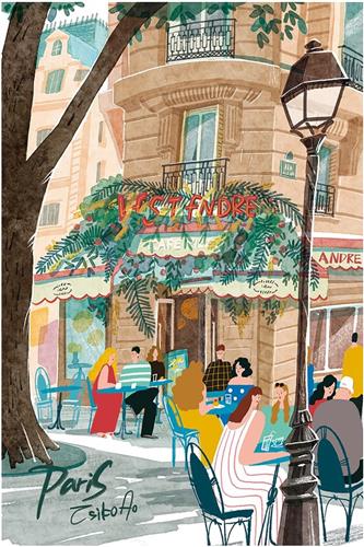 Robotime Rolife Leisure in Paris 1000 Piece Jigsaw Puzzle PT004 - Puzzel - Legpuzzel - 1000 stukjes