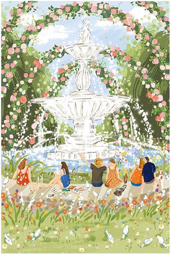 Robotime Rolife Afternoon Fountain 1000 Piece Jigsaw Puzzle PT001 - Puzzel - Legpuzzel - 1000 stukjes