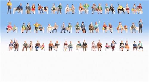 NOCH 16071 H0 Megavoordeelset figuren Geverfd, Zittend