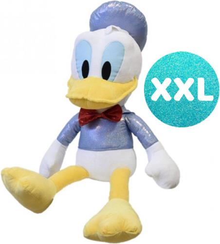 Donald Duck Sparkly Disney Pluche Knuffel XXL 100 cm - Speelgoed XL Knuffels voor Kinderen Jongens Meisjes - Minnie Mouse, Katrien Daisy, Goofy, Mickey Mouse, Pluto