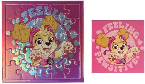 Legpuzzel Kaart PAW Patrol Roze Kaart en Envelop