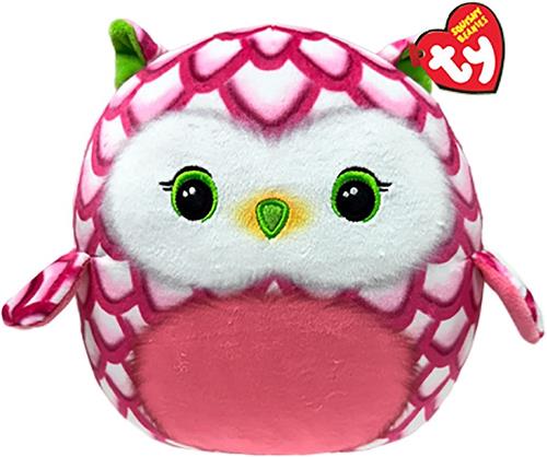 Ty Squish a Boo Tootie Owl Pink 20cm.