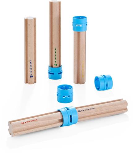 HABA Kullerbü Knikkerbaan - Uitbreidingsset - Hoge zuilen