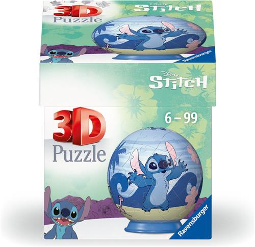 Ravensburger - Puzzle-Ball Disney Stitch - 3D Puzzelbal - 72 Stukjes