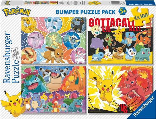 Ravensburger puzzel pokemon 4-in-1 (100 stukjes)