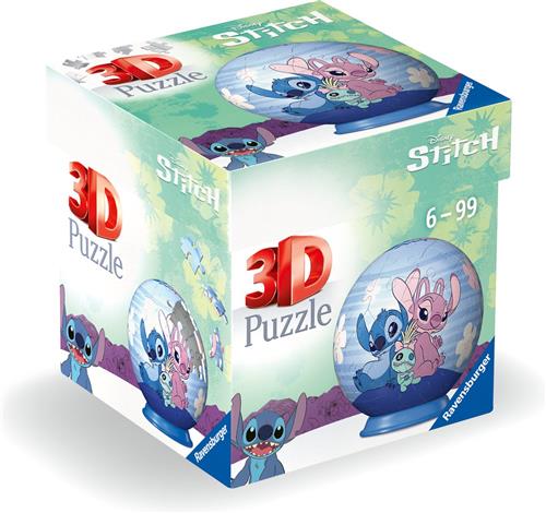 Ravensburger - Puzzle-Ball Disney Stitch - 3D Puzzelbal - 72 Stukjes