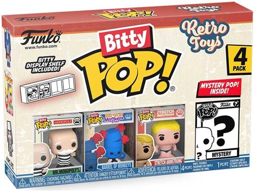 FUNKO BITTY POP: RETRO TOYS - MR. MONOPOLY 4PK.