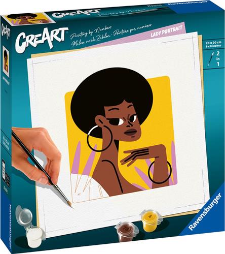 Ravensburger - Lady Portrait - Schilderen op Nummer - 1 Kunstwerk