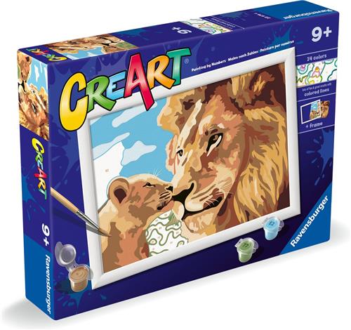 Ravensburger - Lion and Baby - CreArt Schilderen op Nummer - 9+ Jaar