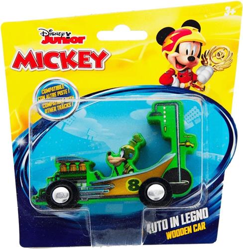 Disney Racewagen Goofy Junior 15 Cm Hout Groen