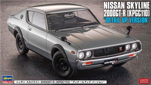 1:24 Hasegawa 52406 Nissan Skyline 2000GT-R - KPGC110- Detail Up Version - Auto Plastic Modelbouwpakket